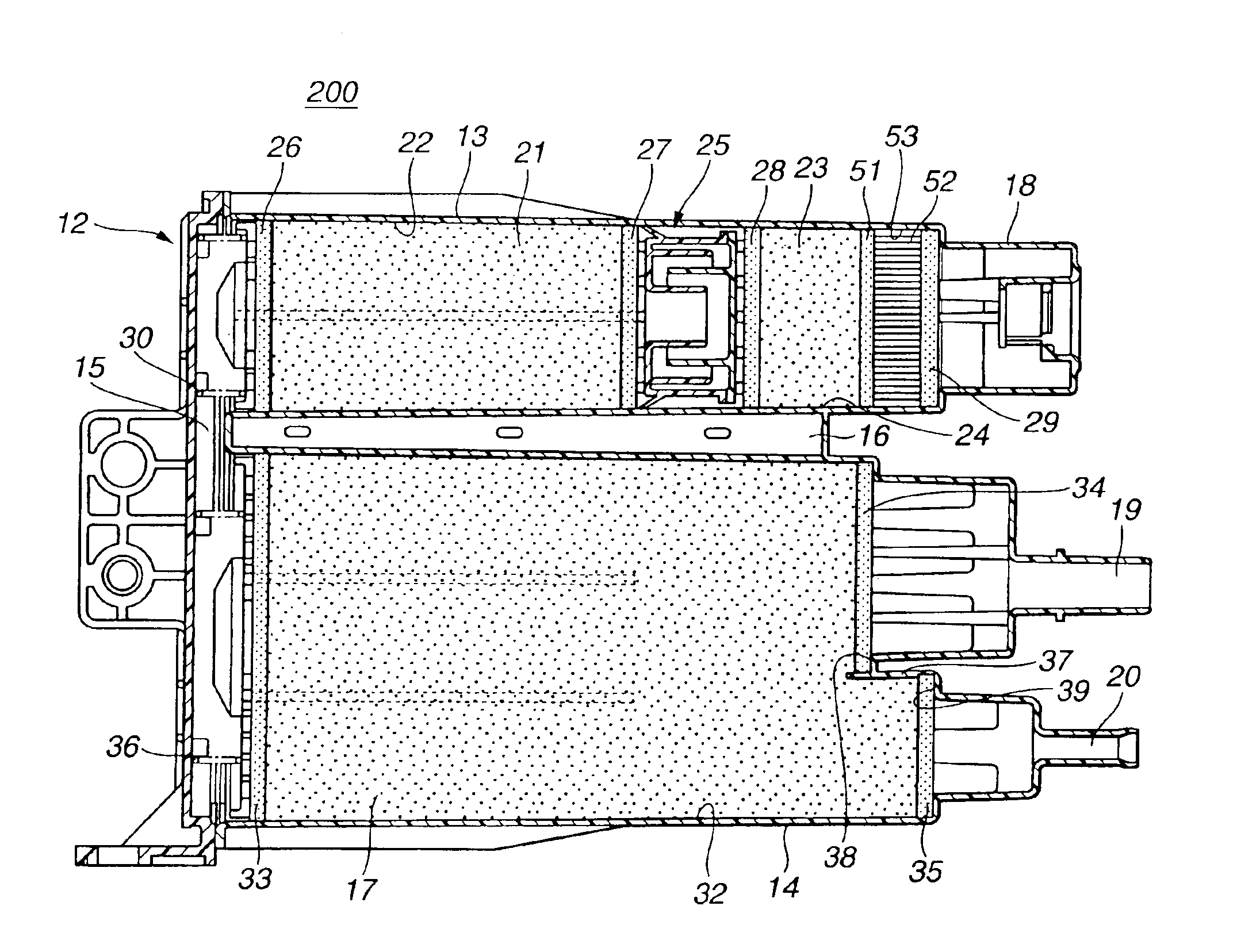 Carbon canister for use in evaporative emission control system of internal combustion engine