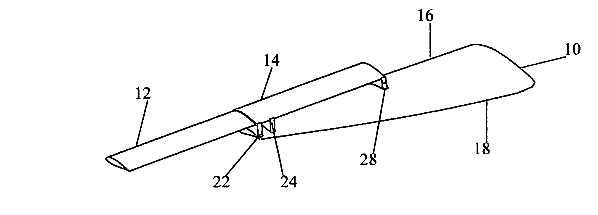 Extendable rotor blades for power generating wind and ocean current turbines within a module mounted atop a main blade