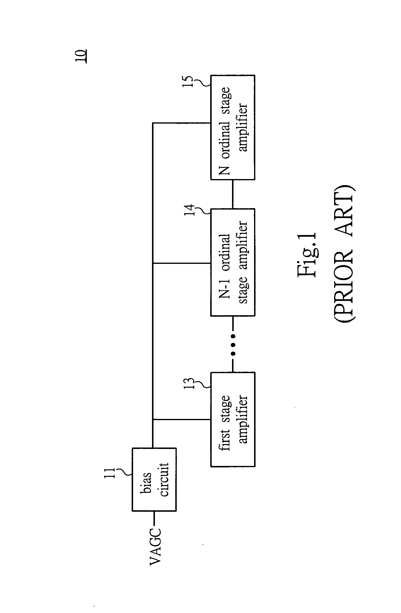 Amplifier gain control circuit for the wireless transceiver