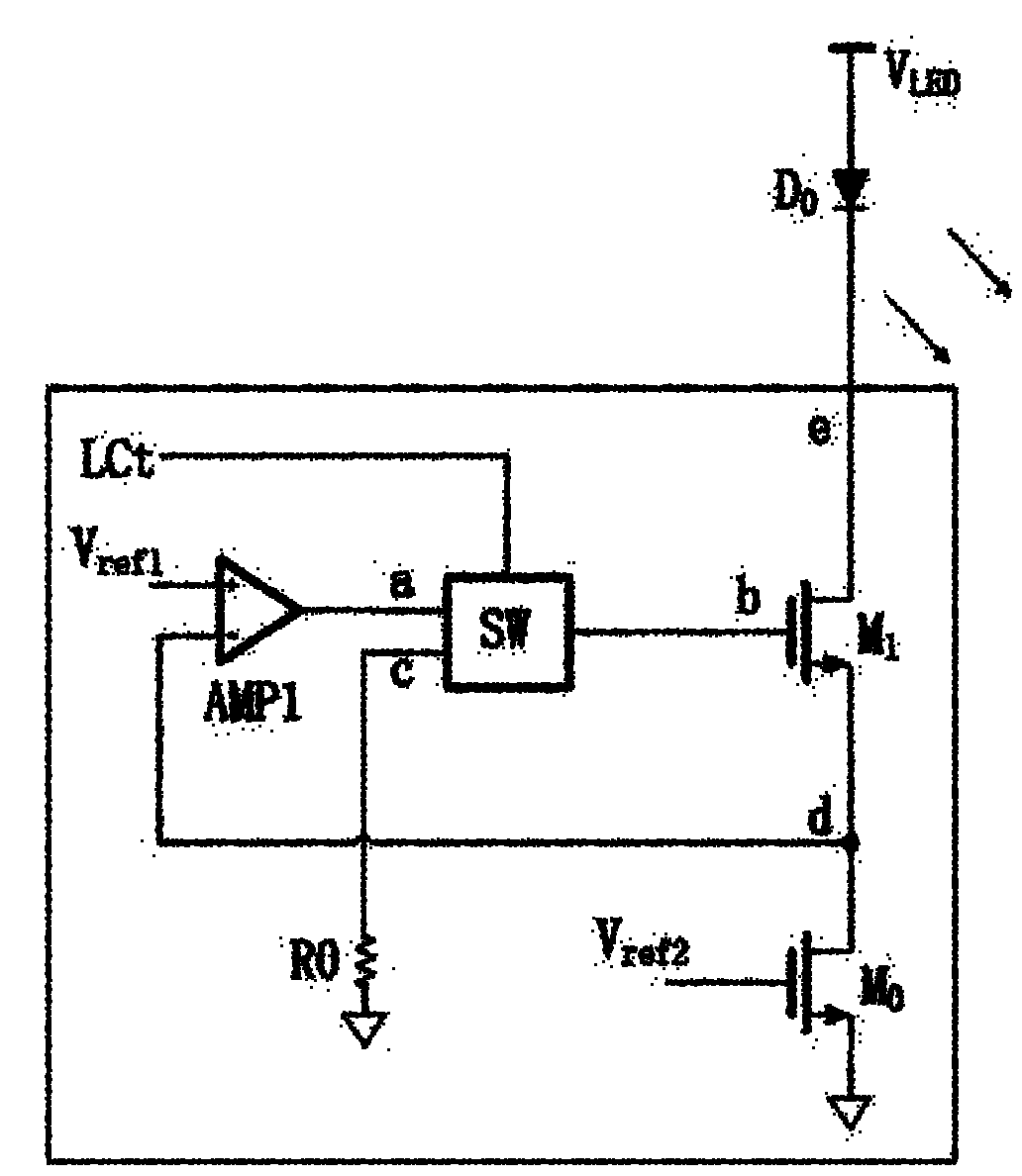 Light-emitting diode (LED) dynamic scan driving circuit capable of preventing current from overshooting