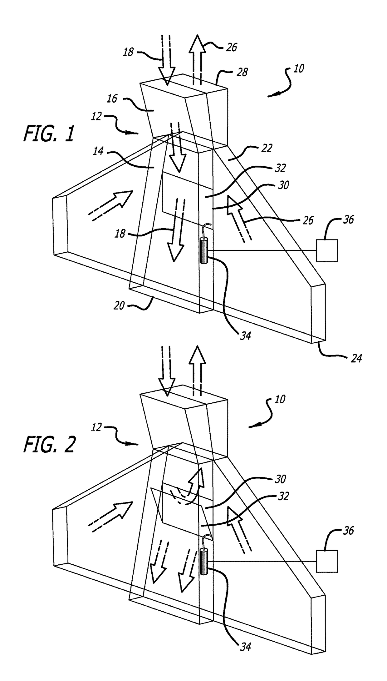 Device for reversing chiller airflow in an aircraft galley