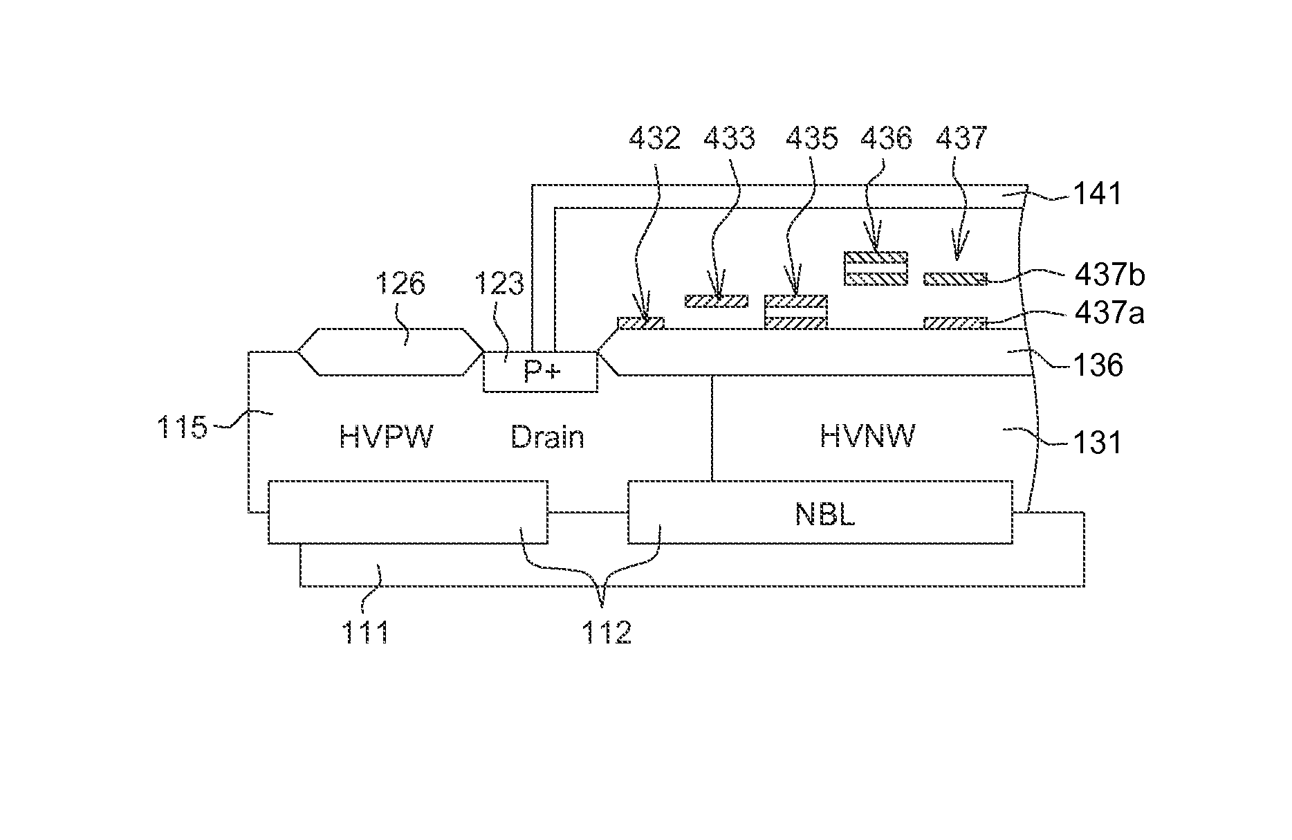 Field device and method of operating high voltage semiconductor device applied with the same