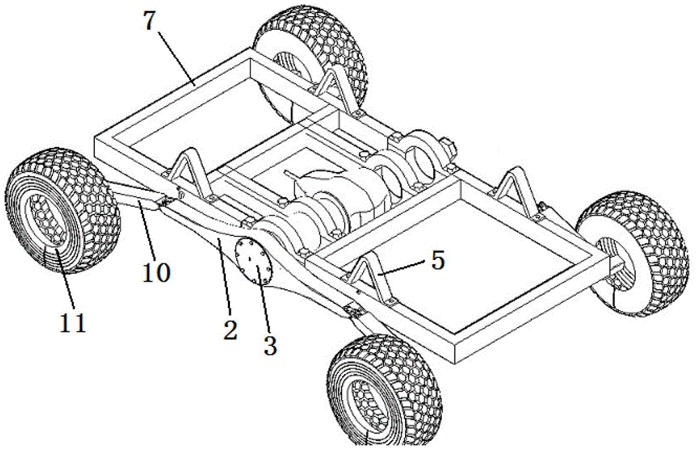 An all-terrain off-road vehicle chassis