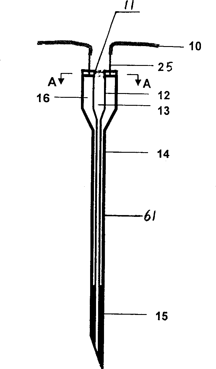 Boiling-water injection type probe-needle type thermal therapeutic instrument for local tumor treatment