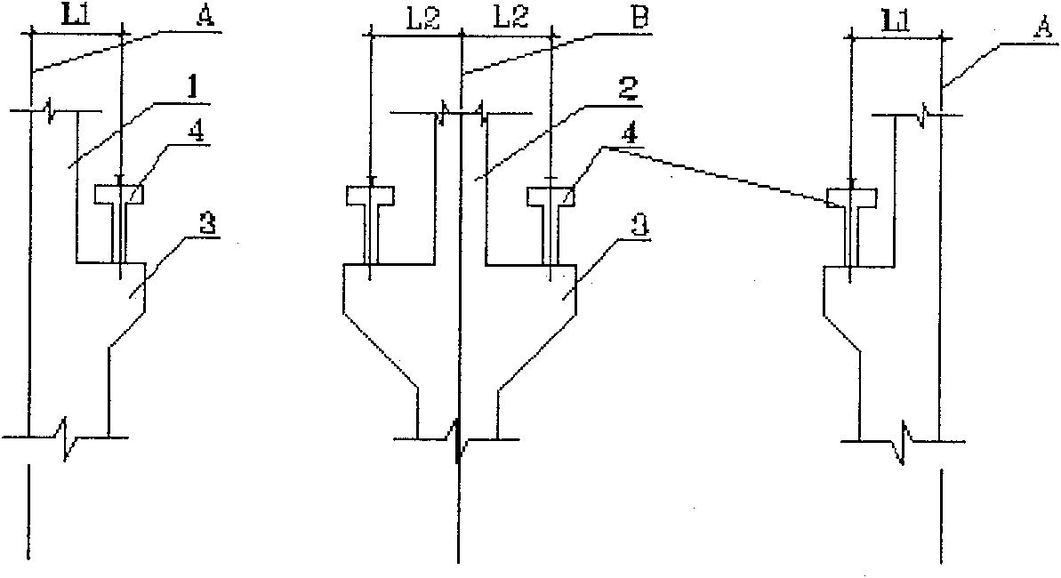 Single-layer multiple-span bent column crane beam positioning method