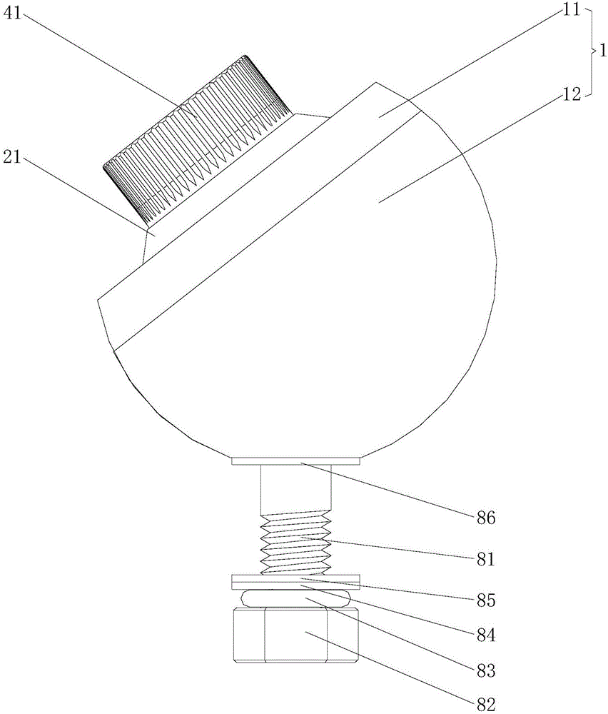 Focusing small ball lamp used for display cabinet and mounting method