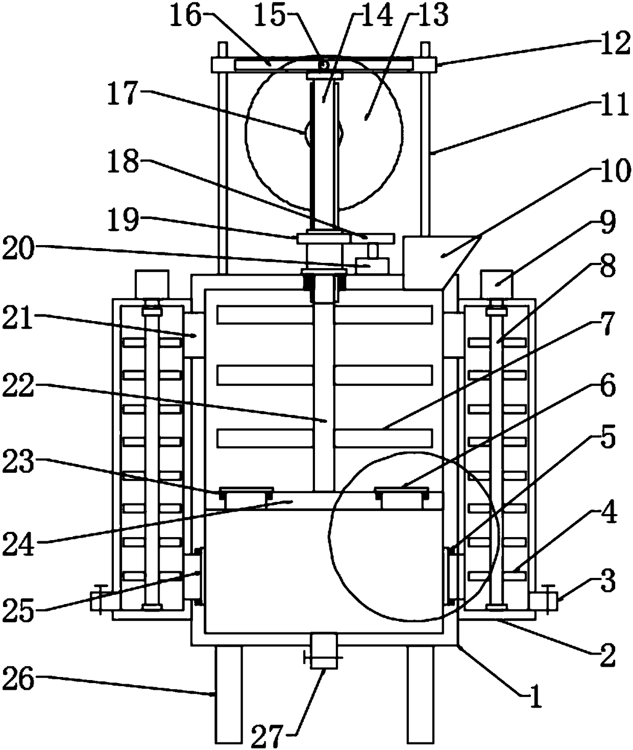 Circulating type paint mixing device for producing petroleum pipeline
