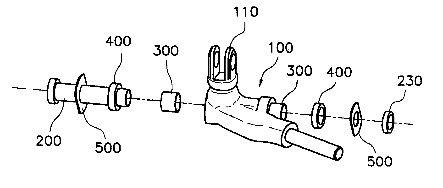 Control lever for active geometry control suspension