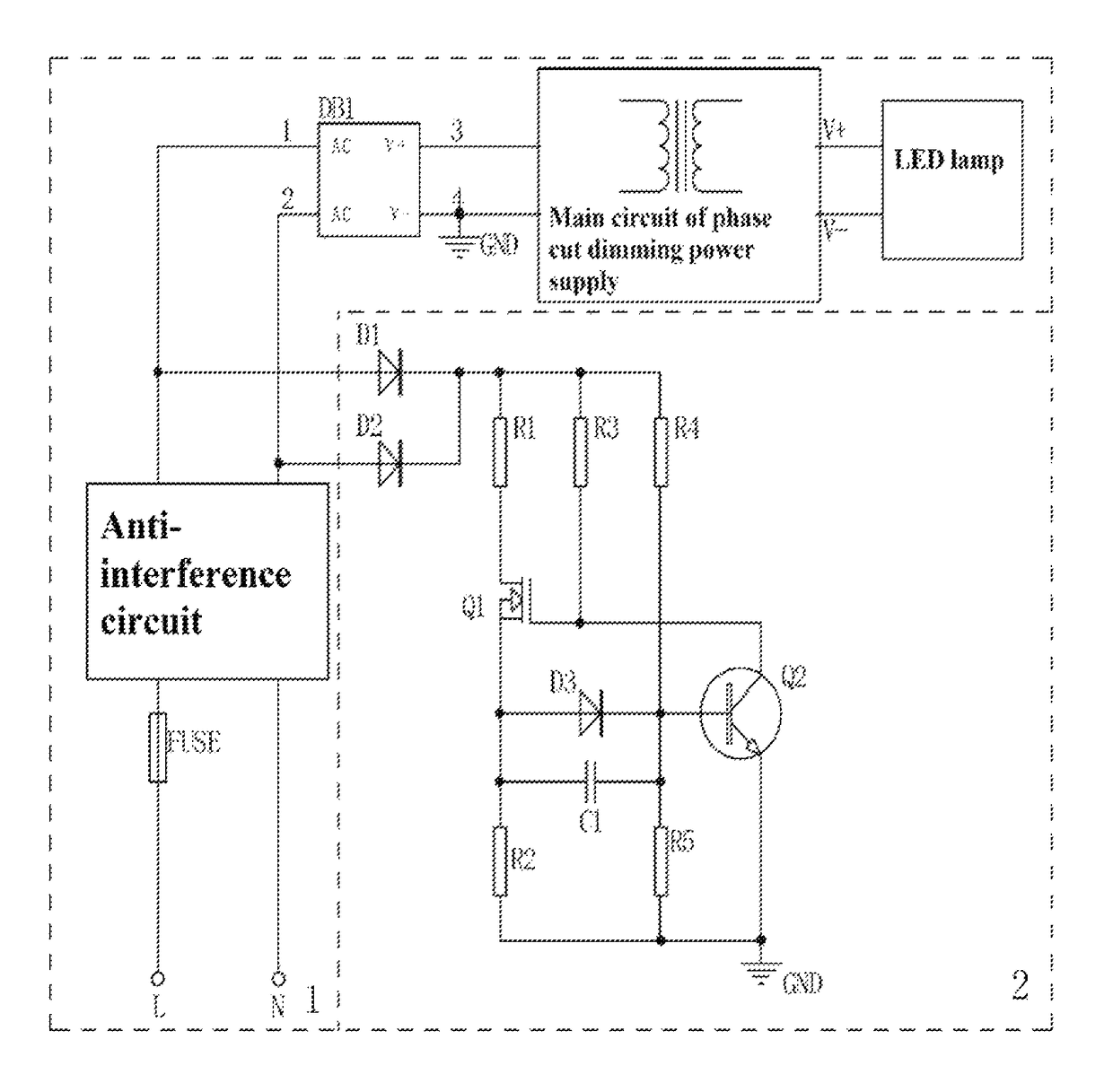 Dimmer holding current control circuit for phase cut dimming power supply