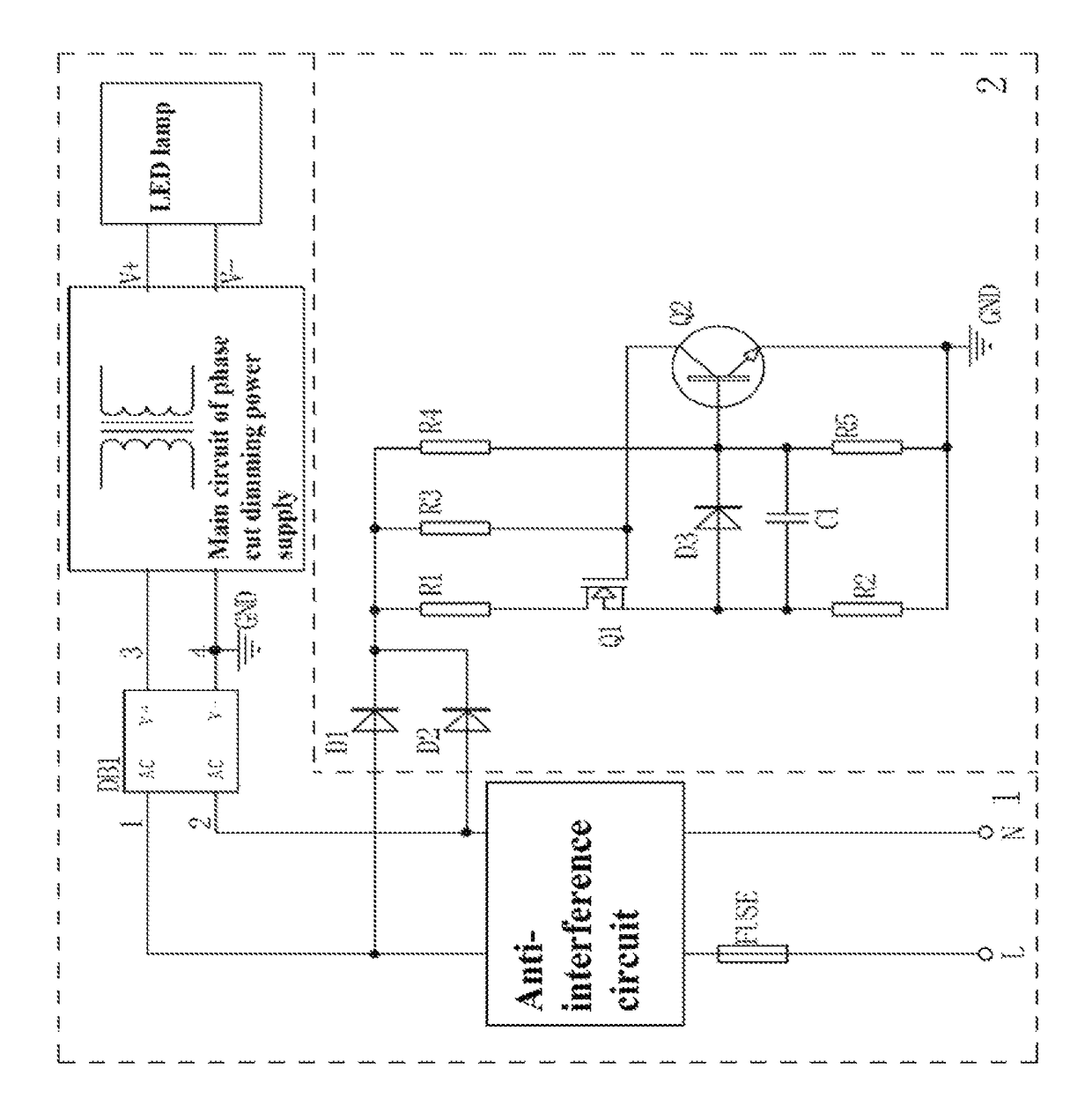Dimmer holding current control circuit for phase cut dimming power supply