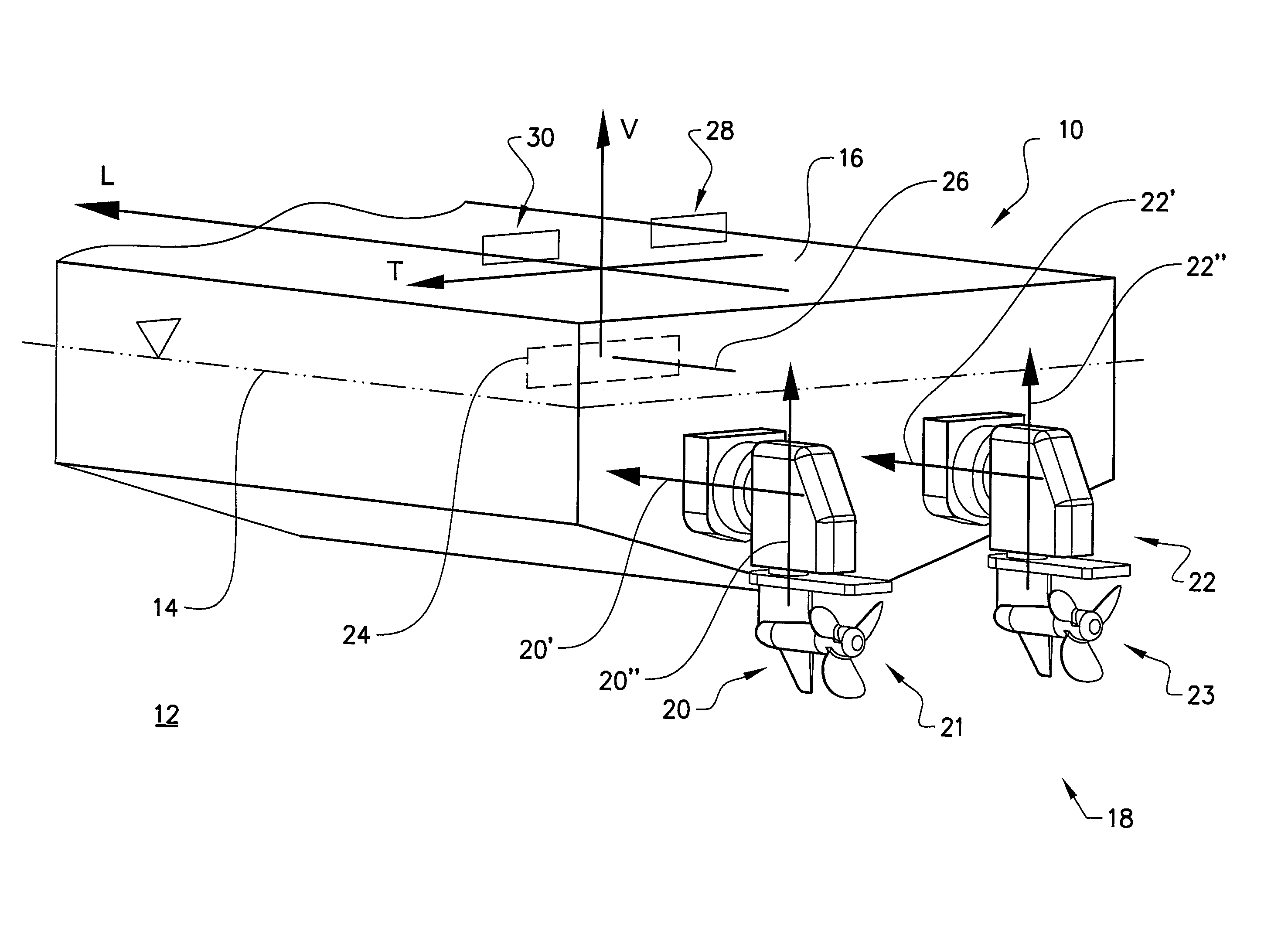A method for controlling a boat comprising a pivotable drive unit, and a electronic vessel control unit for steering a boat