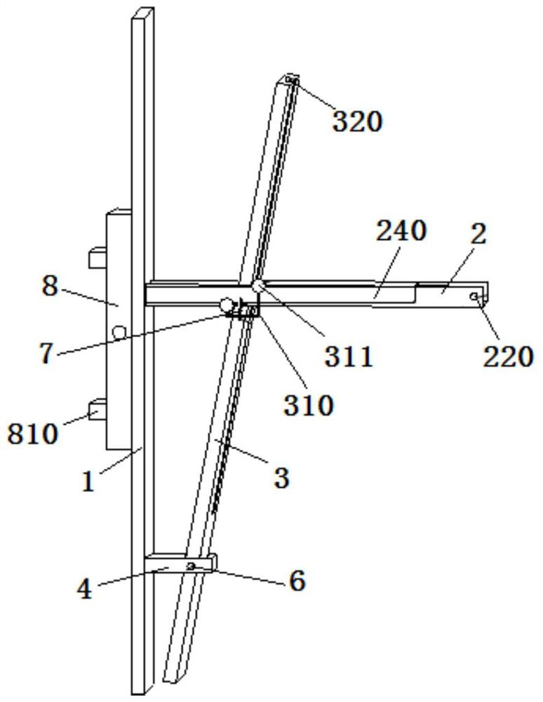 A device and method for detecting verticality of wall column formwork