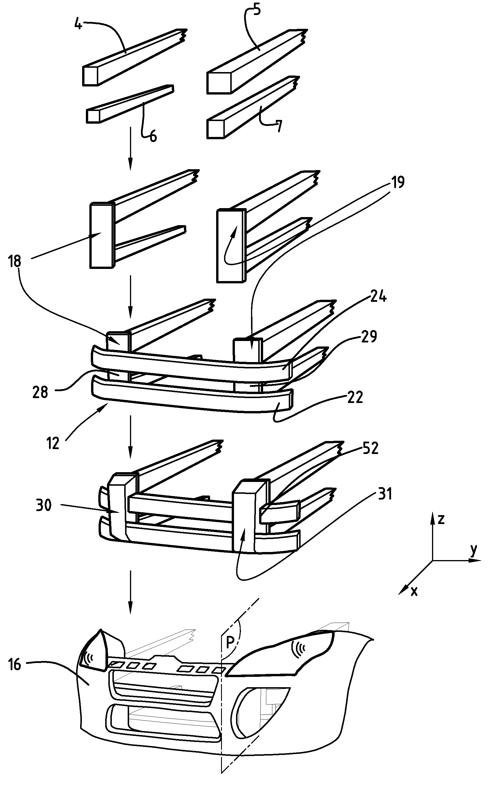 Shock-absorber assembly and corresponding motor vehicle