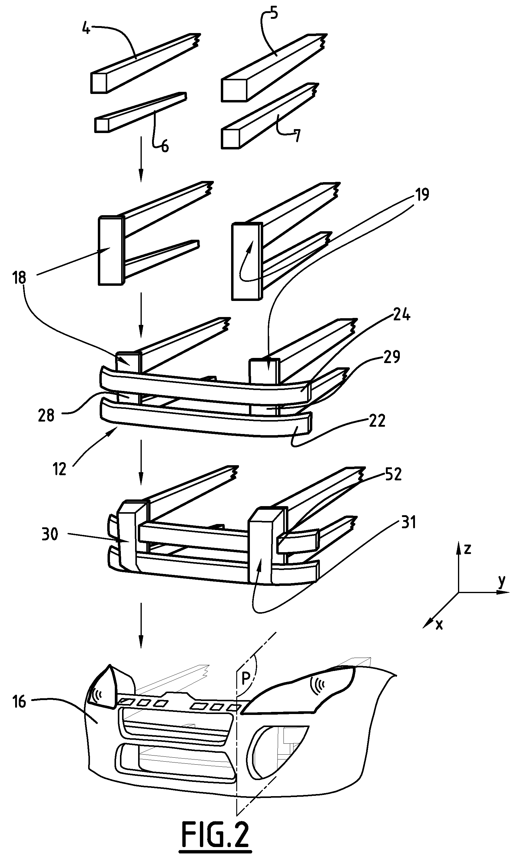 Shock-absorber assembly and corresponding motor vehicle