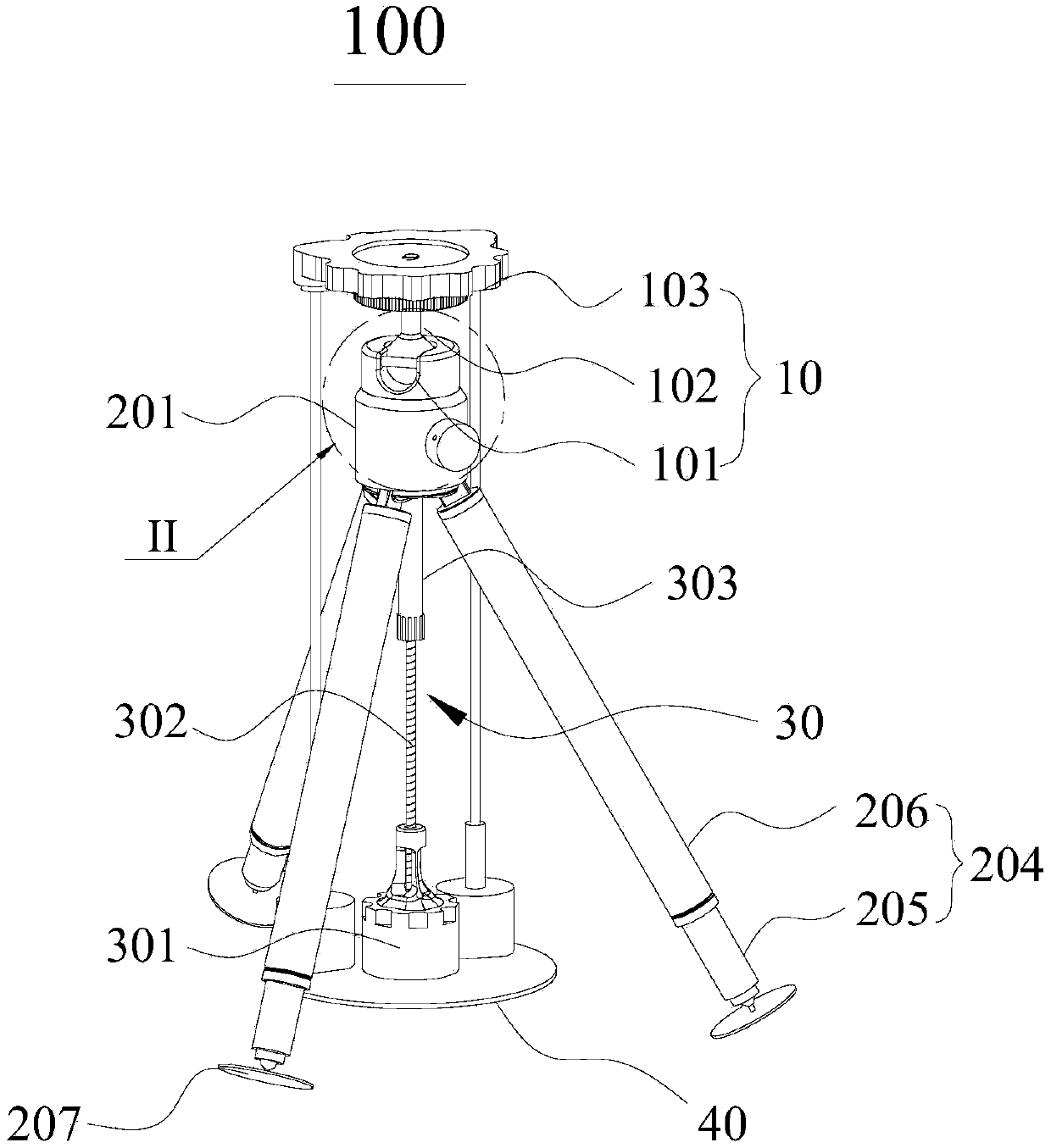 A tripod and photographic device