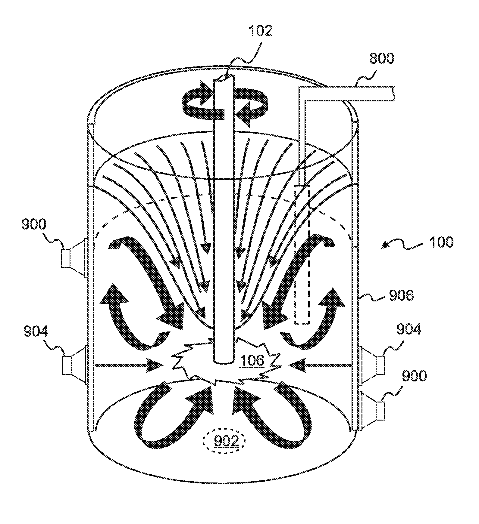 Vibration-assisted apparatus for mixing immiscible liquids and for mixing powders with liquids or with other powders