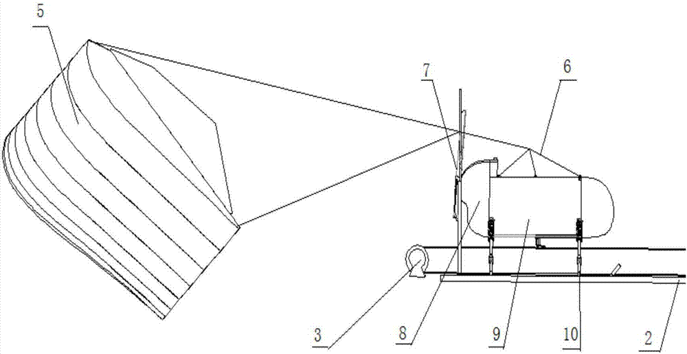 A ground track launching device for a soft-wing unmanned aerial vehicle and a method for launching and taking off of a soft-wing unmanned aerial vehicle