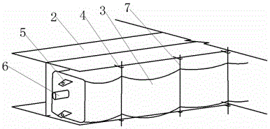 Underground diaphragm wall air bag type interface box and use method thereof