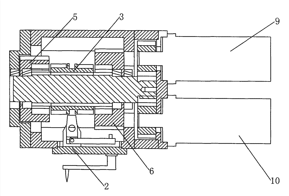 Gear shifting mechanism of power head with adjustable multi-level rotational speed