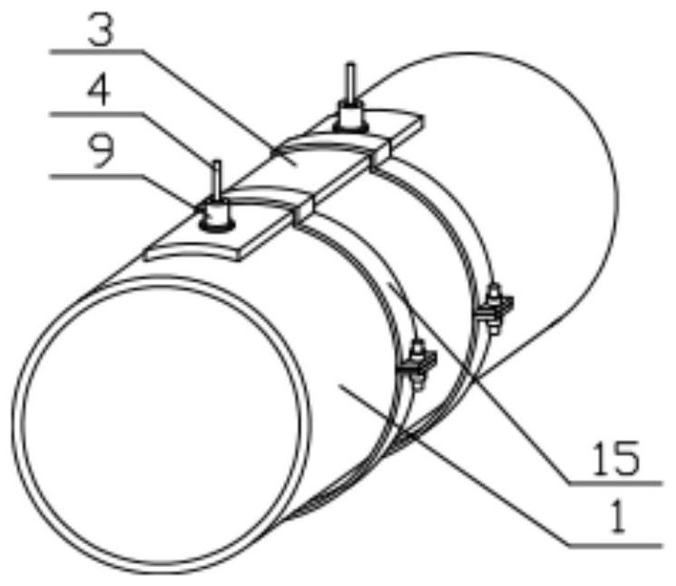 Leakage plugging device for water supply and drainage pipeline and its application method