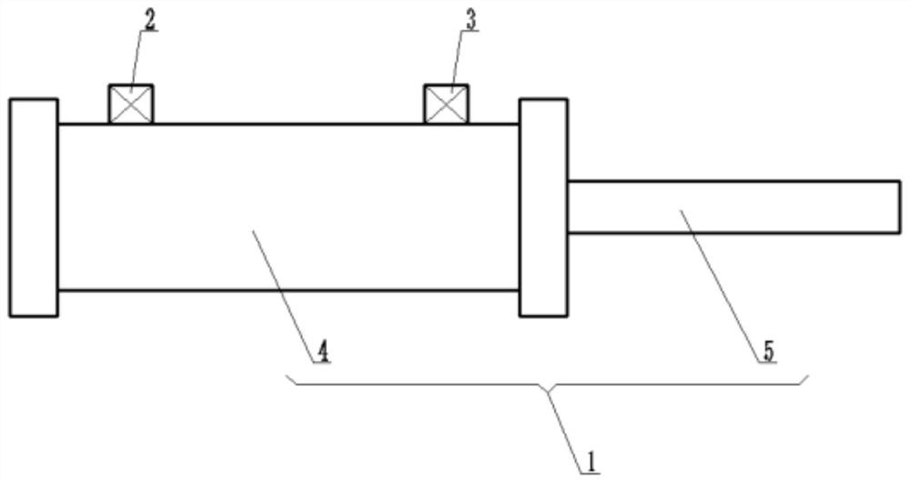 Magnetic switch installation structure for controlling stroke of large-diameter cylinder