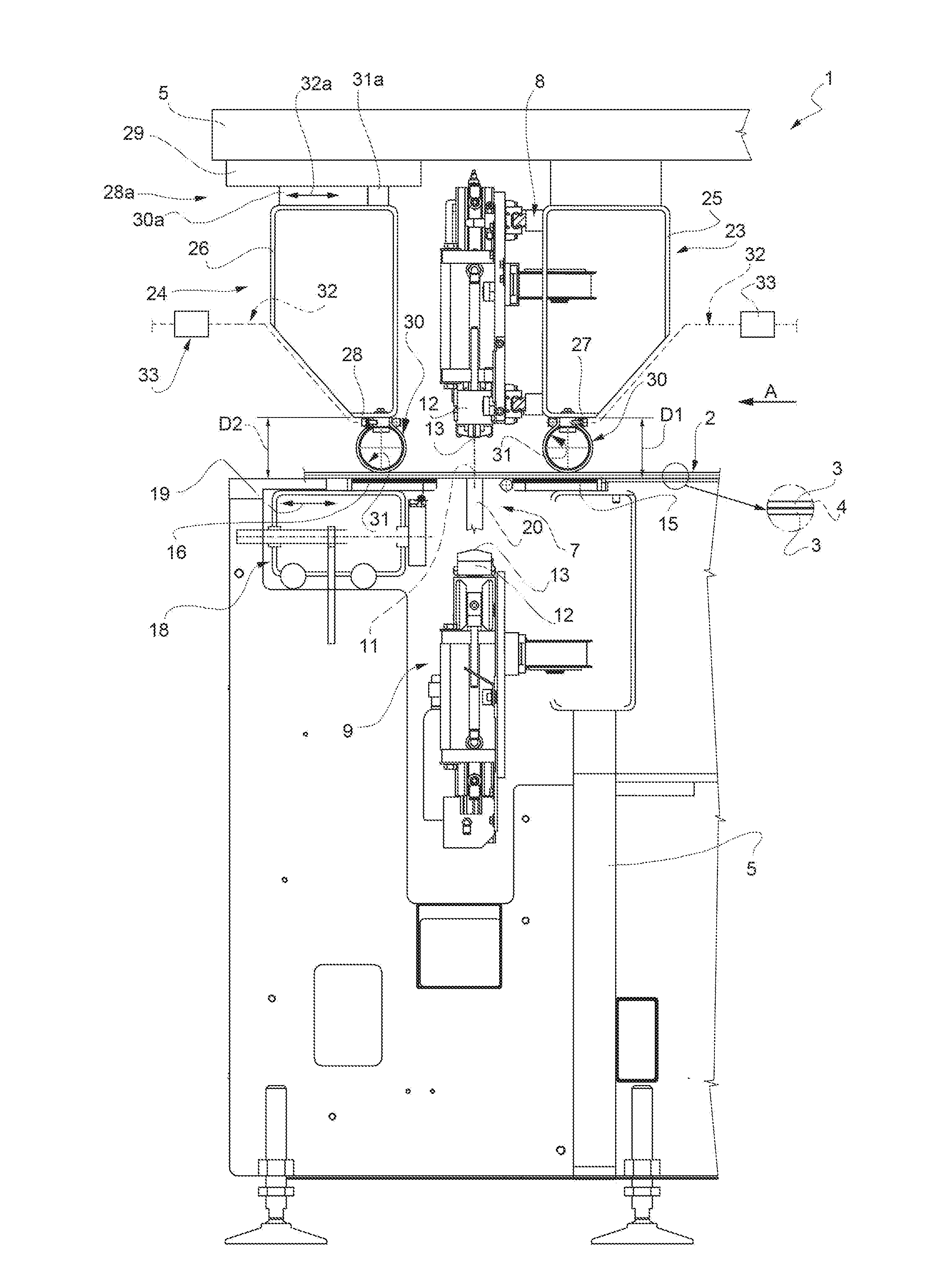 Cutting machine for cutting a glass sheet