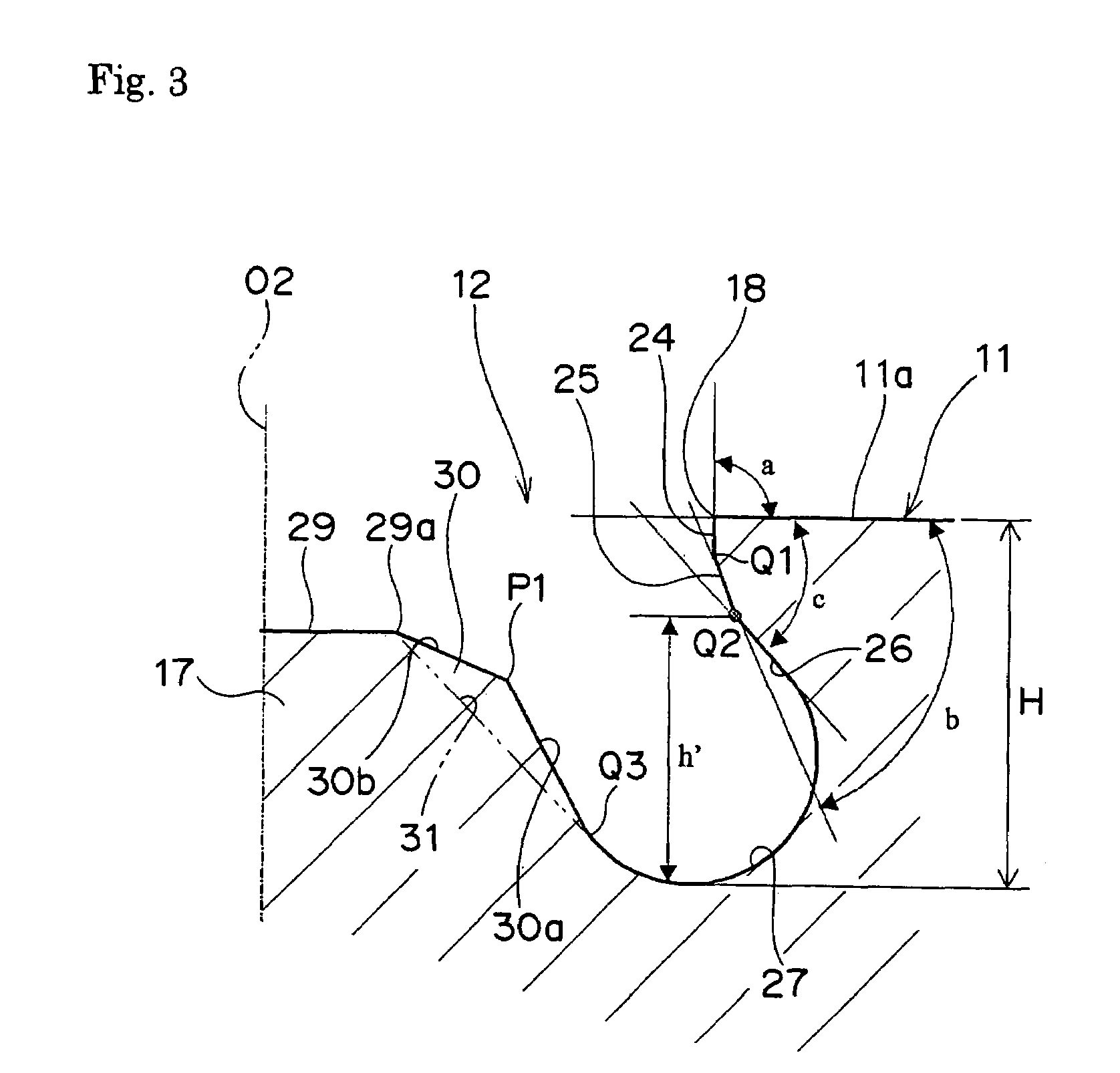 Shape of combustion chamber for direct-injection diesel engine
