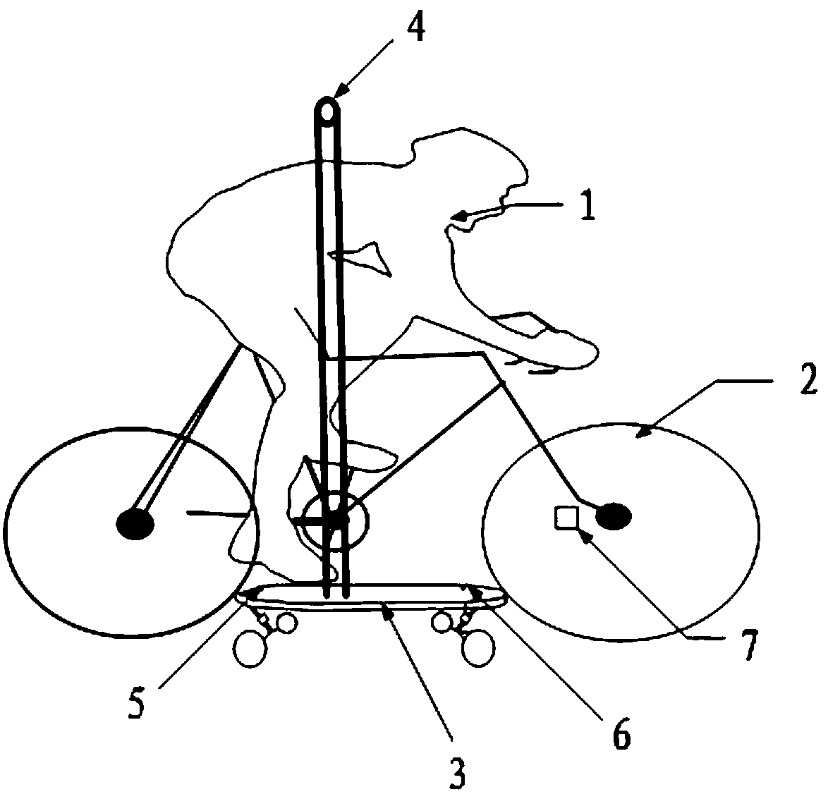 Low-cost bicycle rider collision test device and test method for AEB system