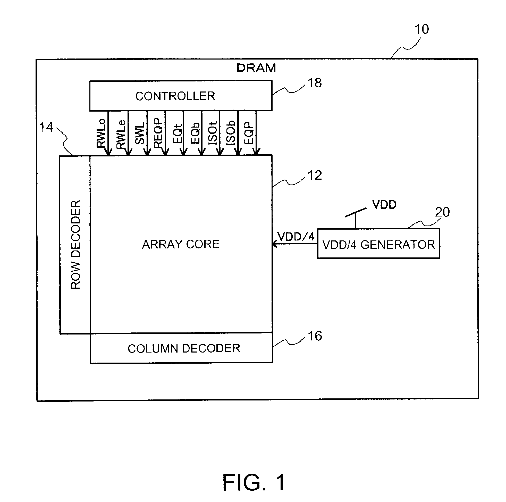 Dynamic semiconductor storage device and method for operating same