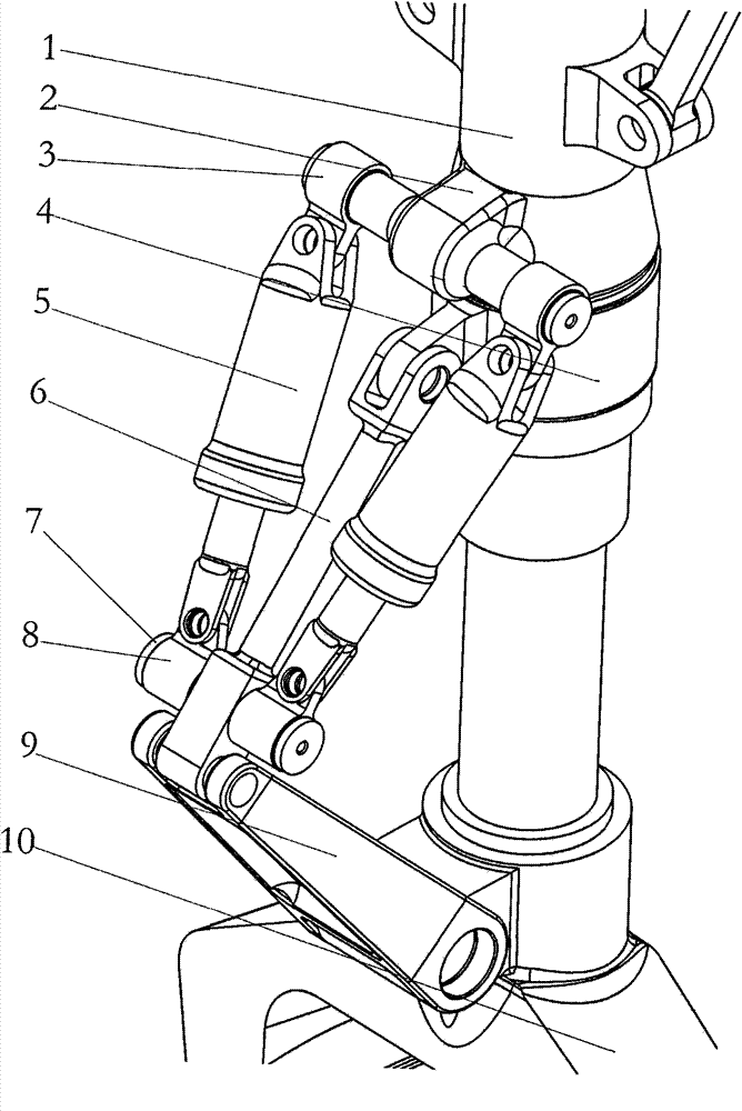 Toggle type nose wheel steering mechanism and work method