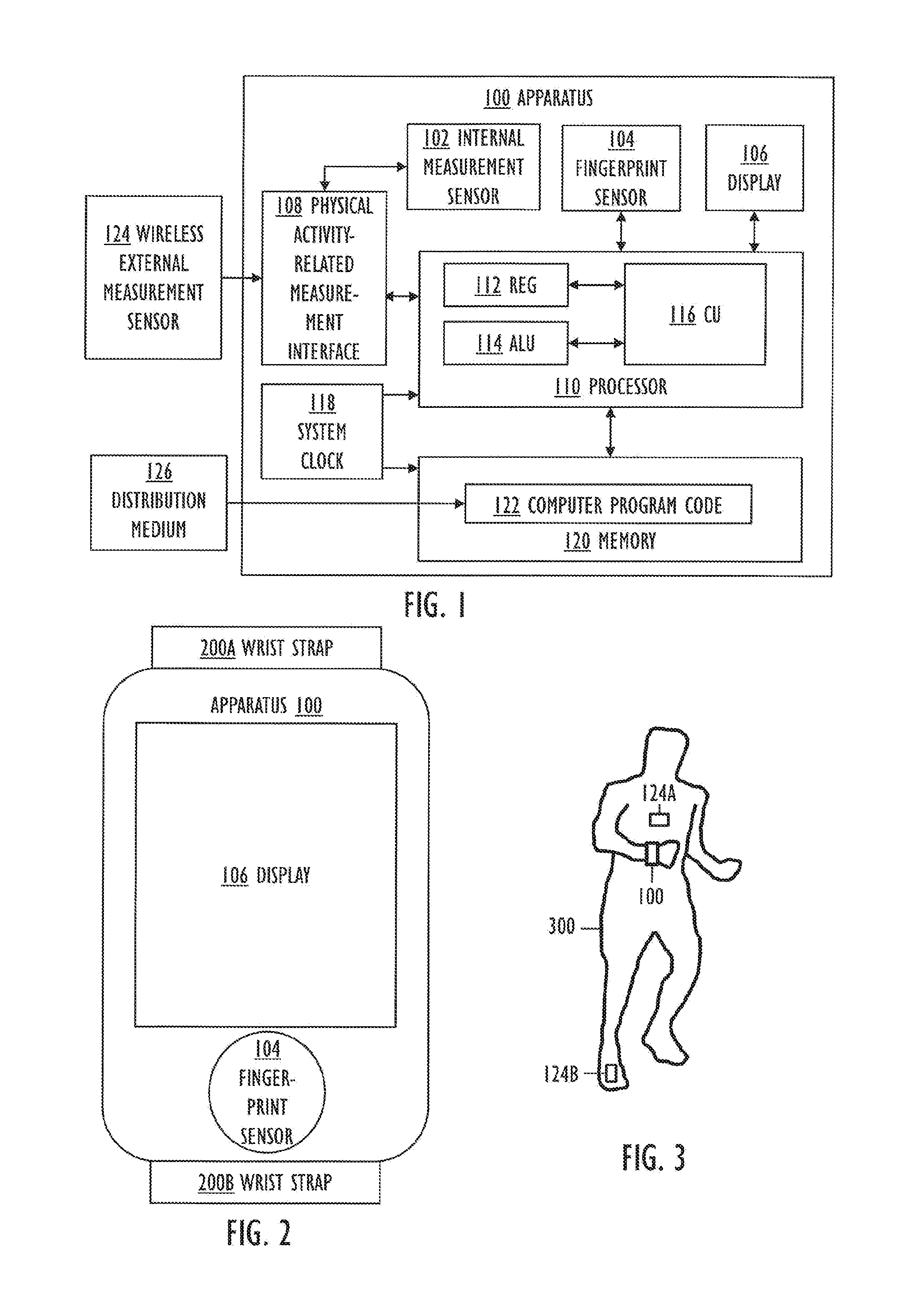 Wrist-worn apparatus control with fingerprint data