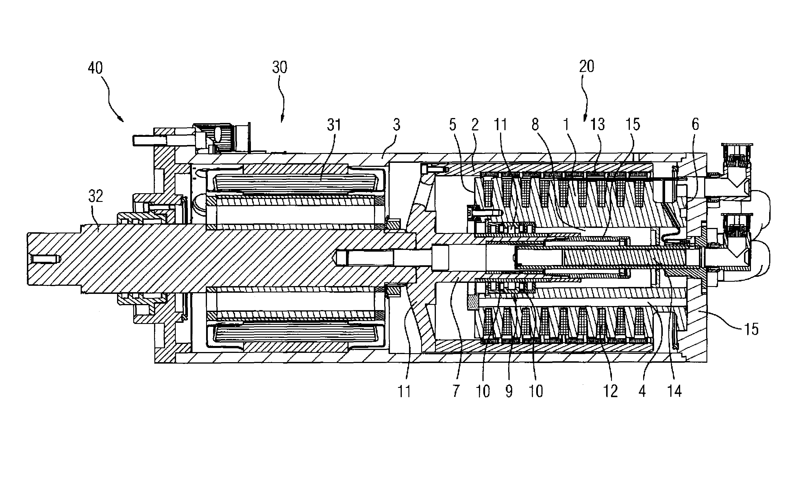Electric machine having a rotary and a linear actuator