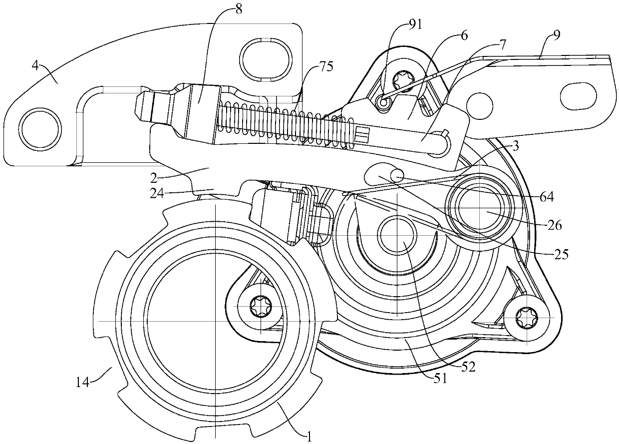 P-gear parking mechanism and car