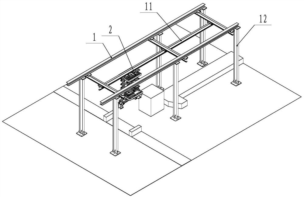 The automatic coordination device of the partial assembly line and the main assembly line of the loader cab