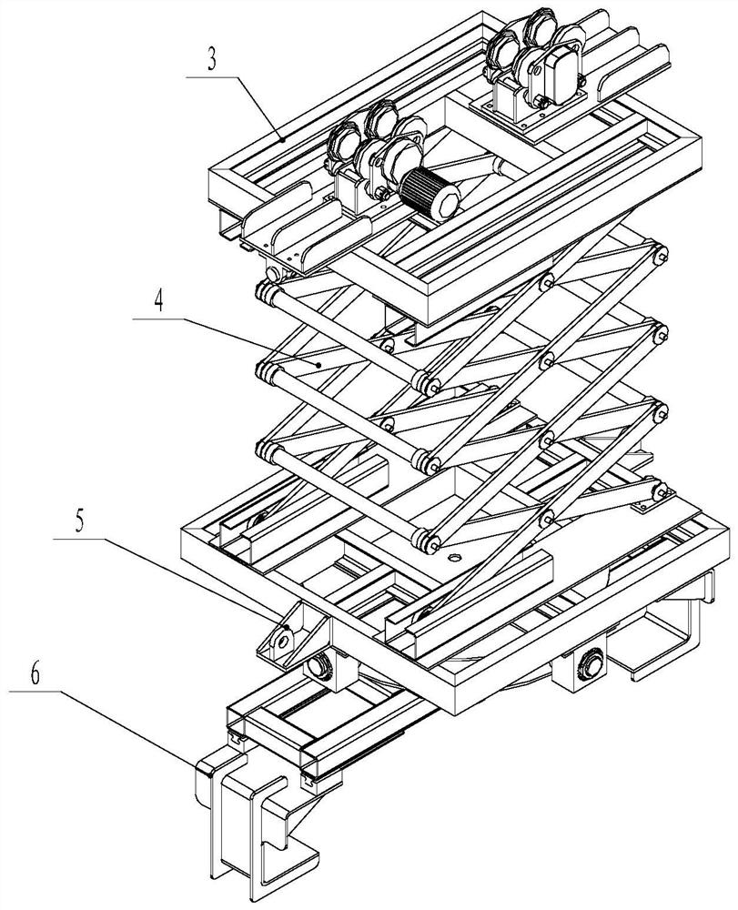 The automatic coordination device of the partial assembly line and the main assembly line of the loader cab