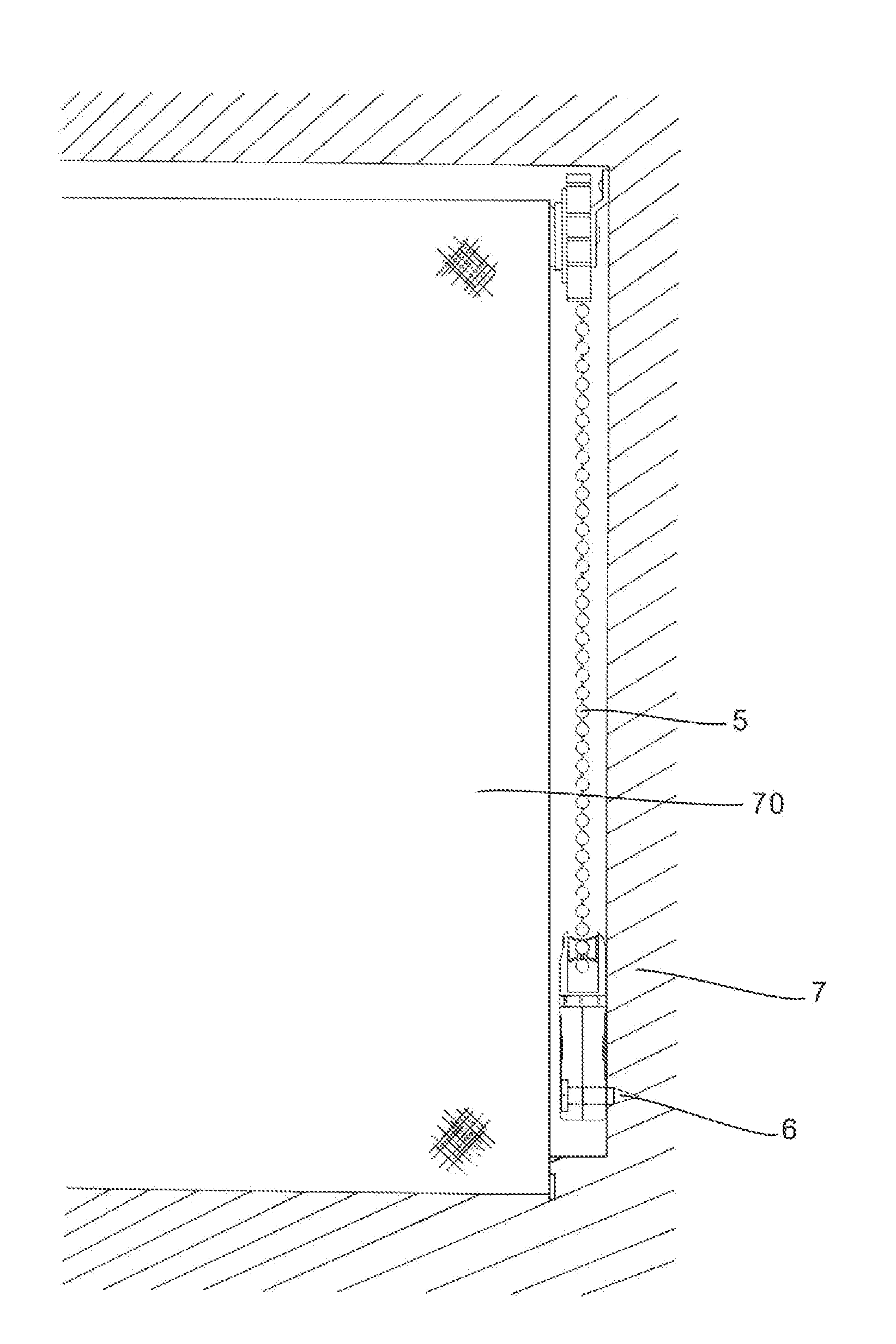 Pull cord fixing support for inner and outer windows