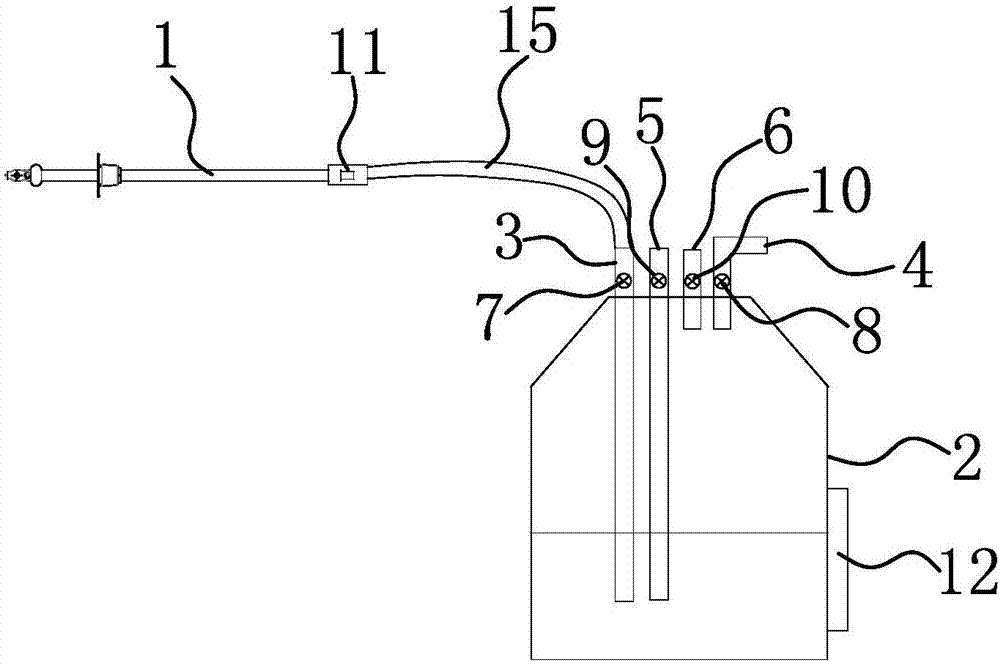 Dry thoracic-closed drainage device with locking tube