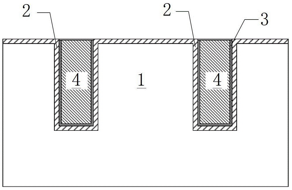 Manufacturing method for TSV and first layer re-wiring layer with no need of CMP