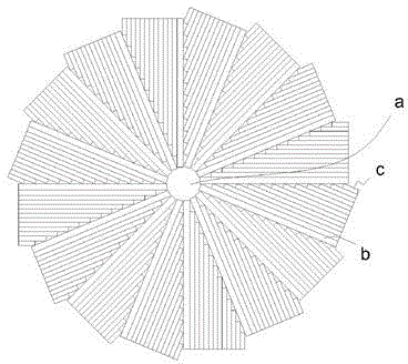 Transformer radial core column forming device