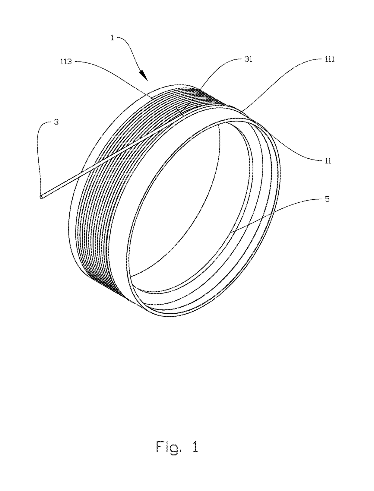 Winch drum with internal wire storage