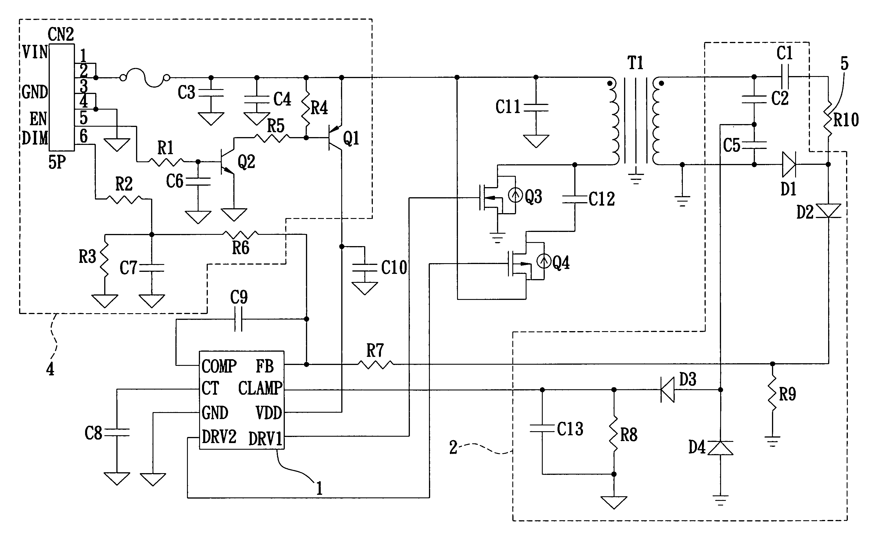 Half-bridge-type control signal generating circuit and method thereof