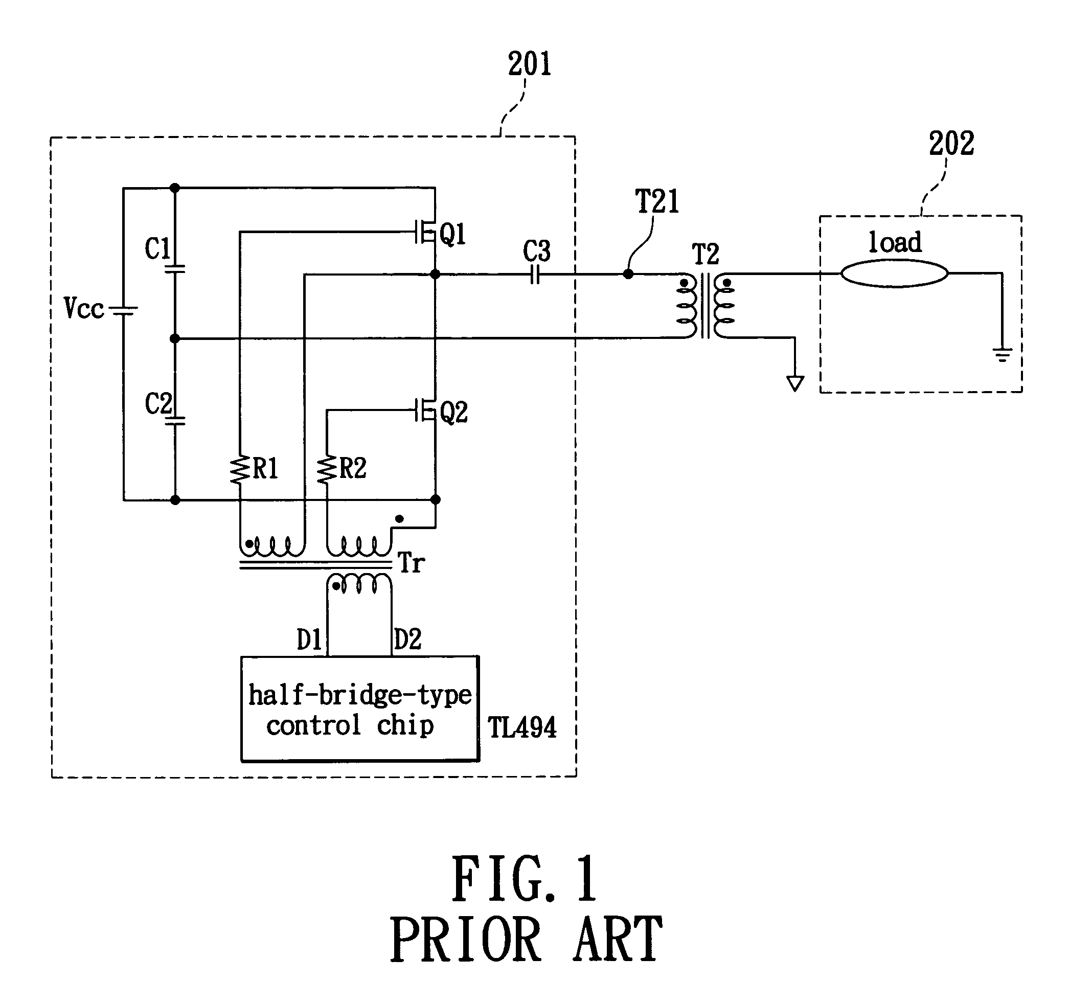 Half-bridge-type control signal generating circuit and method thereof