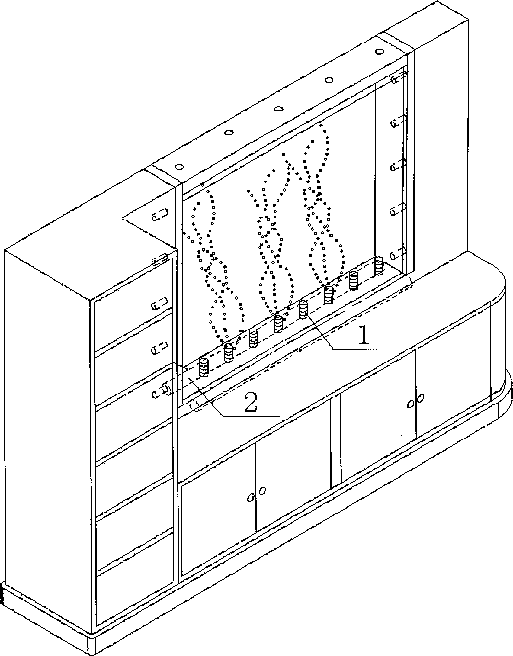 Jet head used in water-feature burble walls, as well as the press die and assembly method thereof