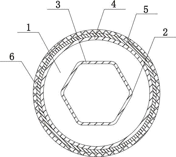 Internal hexagonal cold-drawn steel pipe
