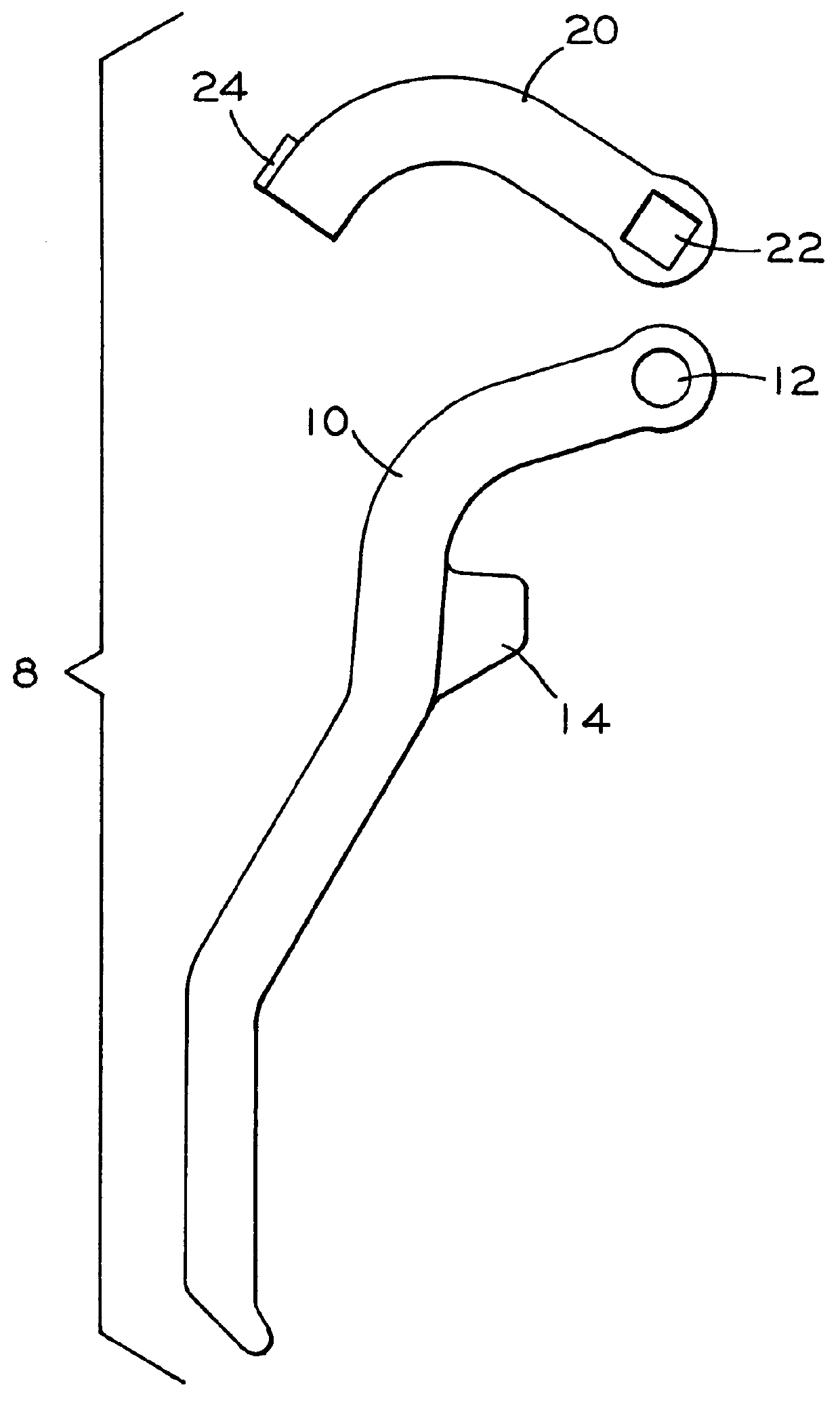 Two piece hand brake release handle