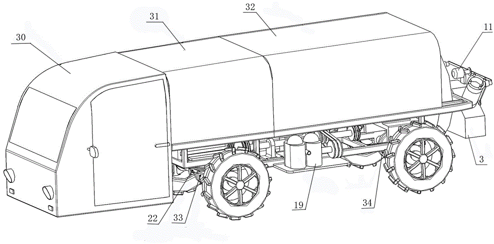 Self-propelled air-conveying type orchard spraying machine