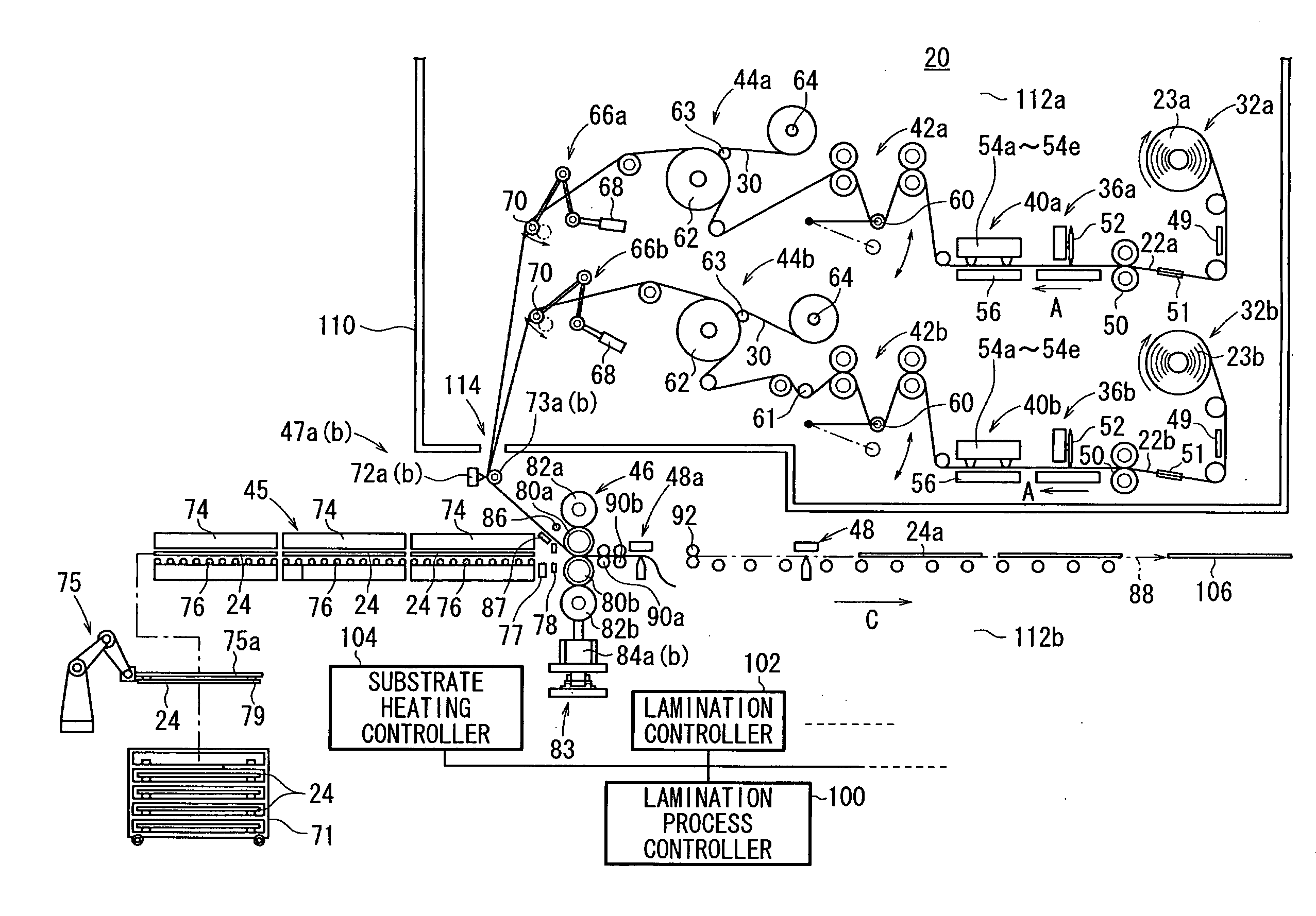 Apparatus for and Method of Manufacturing Photosensitive Laminated Body