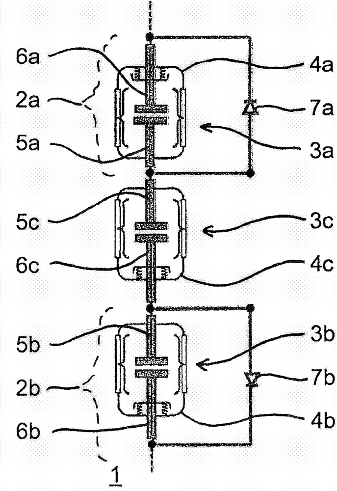 Multi-block hybrid vacuum circuit breaker having in series connected vacuum interrupters