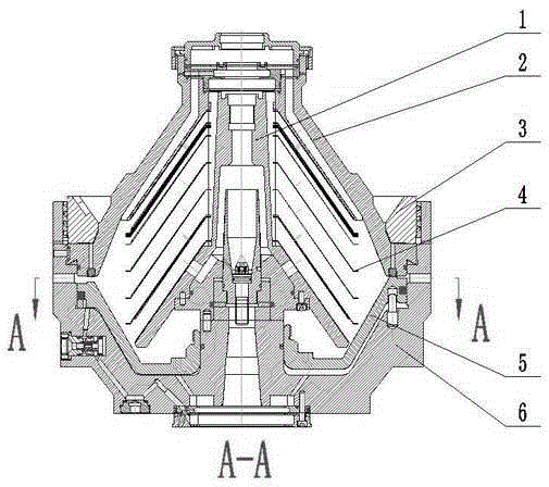 Disc-type centrifuge rotary drum with wear-resistant lining