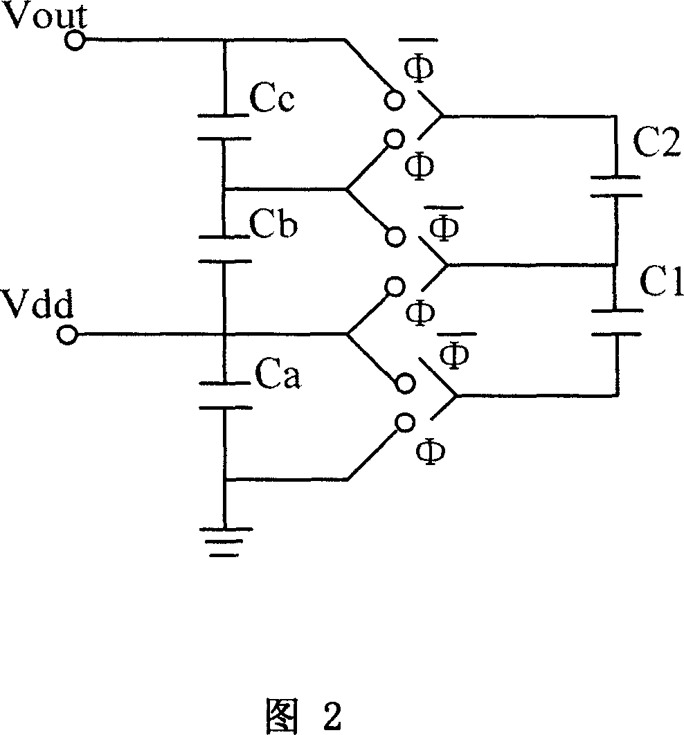 Charge pump circuit in TFT driving circuit